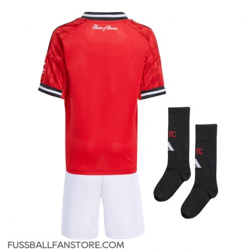 Manchester United Replik Heimtrikot Kinder 2025-26 Kurzarm (+ Kurze Hosen)